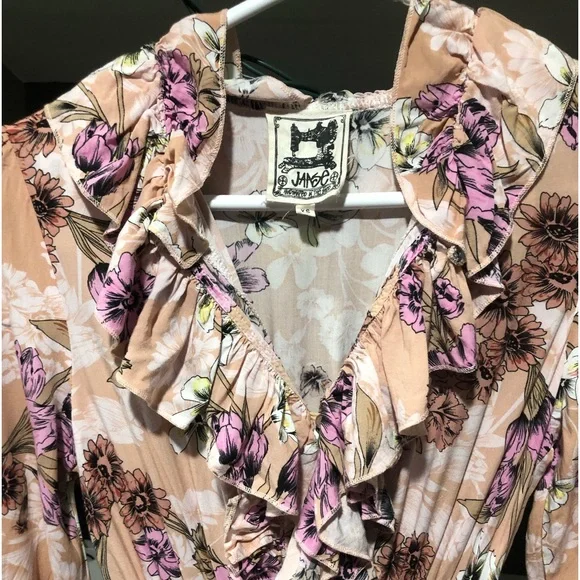 Jaase Peach & pink floral boho maxi dress - Picture 4 of 8